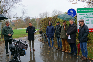 Einweihung Radweg durch Landrat Michael Stickeln und Bürgermeister Hermann Temme